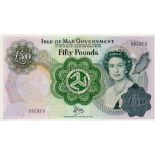 Isle of Man 50 Pounds not dated issued 1983, signed W. Dawson, serial number 052375 (IMPM M528,