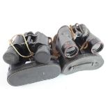 Two pairs of binoculars, comprising a pair of Zeiss Wetzlar 7 x 50 & a pair of Bausch & Lomb (