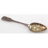 Scottish George III silver berry spoon, hallmarked 'JN, Edinburgh 1808, length 22cm approx.,