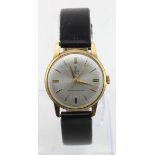 Gents 9ct cased Tudor Royal wristwatch circa 1960s, the cream dial with gilt baton markers, engraved