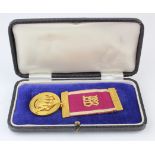 Masonic interest. A 9ct Gold Masonic Jewel / Medal, engraved 'Strathspey Chapter No.611, P. A.