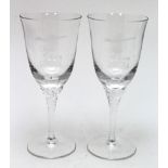 Two Concorde Flights of Fancy Goodwood Champagne glasses