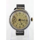 Russian USSR "saucepan" wristwatch (rae ealry WWII) working when catalogued