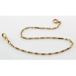 18ct gold pocket watch chain, length approx 30cm, weight 8.5g