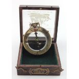 Captain Cabin Map Reader Compass with Magnifying Glass, contained in original case, plaque to