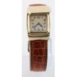 Gents 9ct Gold cased Vertex wristwatch, with flip up mechanism & swiss movement, 9ct Gold lid,