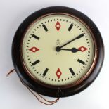 GPO George VI oak cased wall clock, with a 'Pul-Syn-Etic Impulse Clock' movement, diameter 34cm