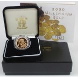 Sovereign 2000 Proof FDC boxed as issued