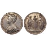 British Commemorative Medal, silver d.34mm: Coronation of Caroline 1727, official silver issue by J.