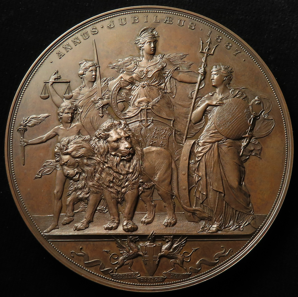 British Commemorative Medal, bronze d.80mm: Golden Jubilee of Queen Victoria 1887, Corporation of - Image 2 of 2