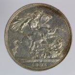 Crown 1891 aEF/EF small scratch obverse filed