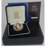 Sovereign 2001 Proof FDC boxed as issued