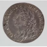 Shilling 1758 GVF, very tiny flan flaw under magnification on reverse