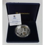 Guerney Ten Pounds 1997 Silver Proof (5oz) issue. FDC in a "Westminster" box with certificate