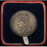 British Commemorative Medal, unmarked silver d.35mm: Coronation of Edward VIII 1937 (never took