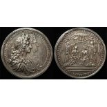 British Commemorative Medal, silver d.52mm: Coronation of William and Mary 1689; the thin cast