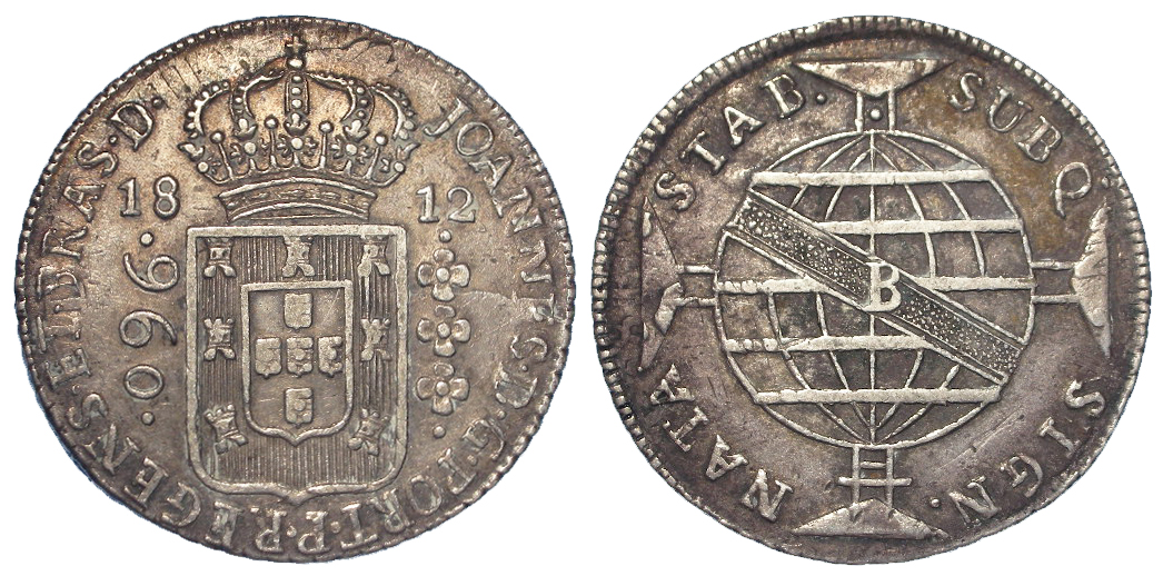 Brazil silver 960 Reis 1812 nEF