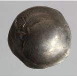 Danubian Celts imitation of a silver tetradrachm of Philip III of Macedon, obverse:- Plain,