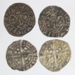 Edward I London silver pennies (4): Class 10 VG, Class 10ab/9b1 mule F/GF, Class 10cf2b nVF, and