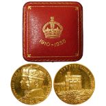 British Commemorative Medal, gold d.31.5mm, 22.7g: George V, Silver Jubilee 1935, official Royal