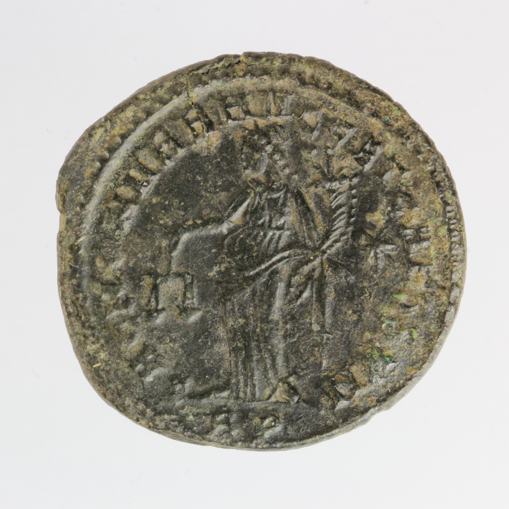 Diocletian billon follis, Rome Mint 302-305 A.D., obverse:- Laureate bust right, reverse reads:- SAC - Image 2 of 2