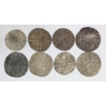 Edward I London silver pennies (8): Classes unidentified, Fair to VF, with tickets/provenances.