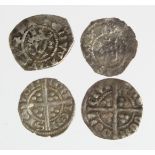 Edward I London silver farthings (4): Various types including Class 3de, F-VF; with tickets.