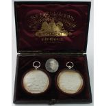 Glazed silver Agricultural medals x2 in a lovely Russell & Son Victorian Presentation box. Both