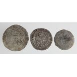 Henry VI (3): Penny, York Mint, S.1868, clipped VG, Penny, Calais Mint S.1845, VF, and Half-Groat,