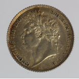 Sixpence 1825, golden toned EF