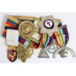 Masonic Lot of medals etc. comprising 5 medals, 2 collar jewels (1 silver and dated 1914) and a