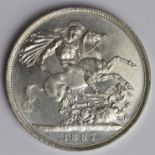 Crown 1887 proof-like EF