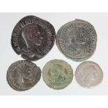 Roman Coins (5): Herennius Etruscus sestertius, under Trajan Decius, Rome Mint 250-251 A.D.,