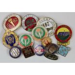 Railway Union badges (14) - N.U.R., A.S.L.E.&F., T.S.S.A, R.M.T., N.U.R.W.G. (Nat. Union of