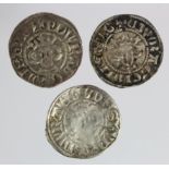 Edward I London silver pennies (3): Class 4c/d mule VF ex-J.J. North Collection, Class 5a F, and