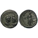 Gordian III bronze of c.27mm. of Moesia Inferior, Marcianopolis, obverse:- Busts of Gordian III