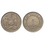 British North Borneo cupro-nickel 1 Cent 1935H, aEF