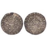 Henry VI First Reign 1422-1461, silver groat, Calais Mint, Annulet Issue 1422-1430, annulets at neck