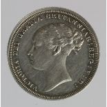 Sixpence 1881 cleaned EF