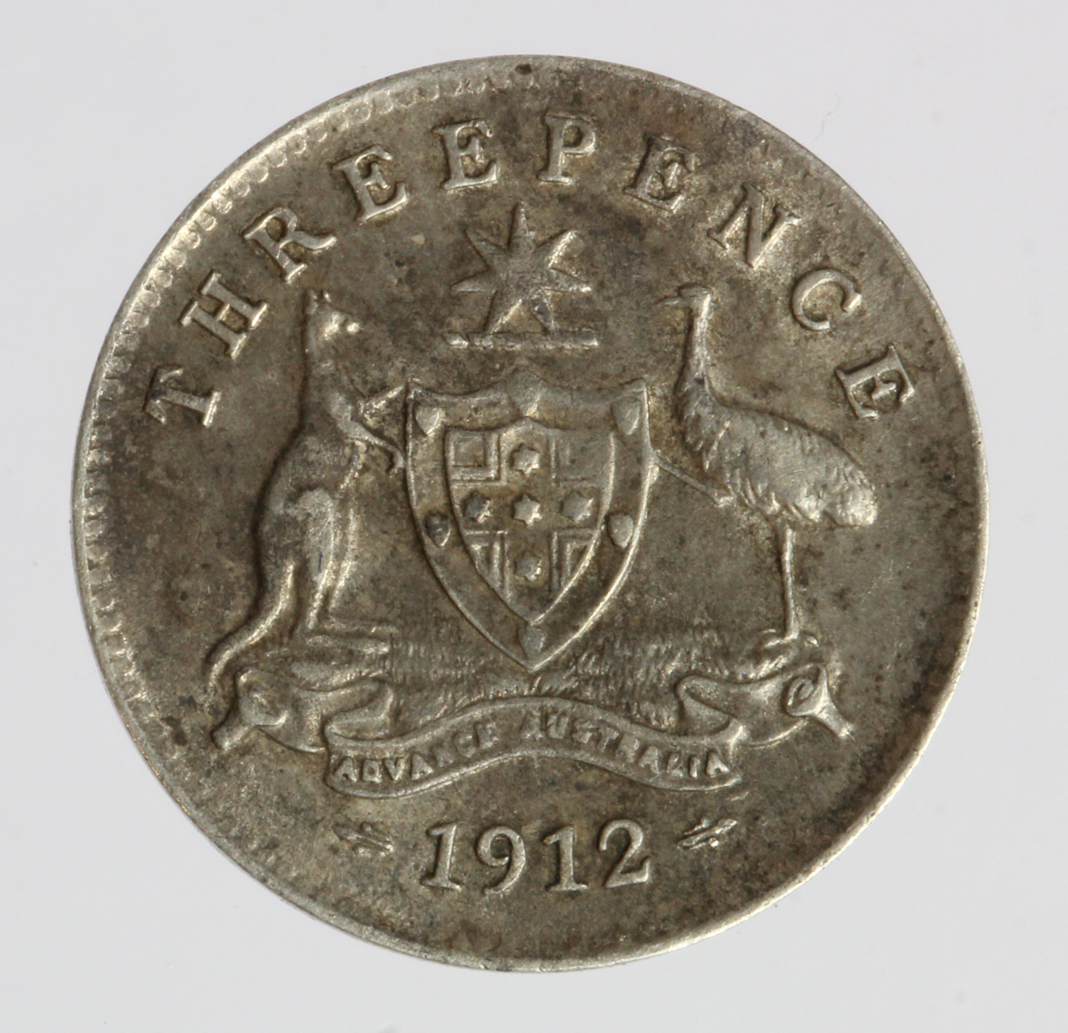 Australia silver Threepence 1912 VF - Bild 2 aus 2