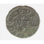 Ely, Cambridgeshire token farthing of 1661 of Will Tvrkinton, stick and candler, D.121-123, dark