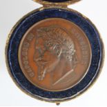 French Exhibition Medal, bronze d.50.5mm: Napoleon III, Paris Universal Exposition 1867 prize