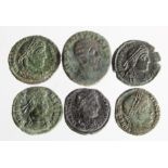 Late Roman Imperial bronzes, these of the larger module and better grade than the norm, VF, plus a