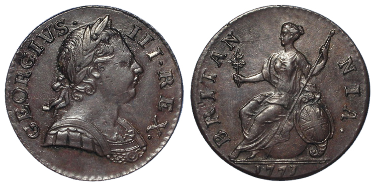 Halfpenny 1771, EF