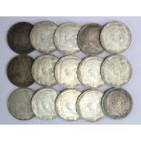 Germany (15) Third Reich silver 5 Reichsmark 1935-36, mixed grade.