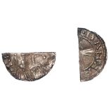 Edward the Confessor silver cut-halfpenny, Expanding Cross type heavy issue, Spink 1177, reverse