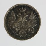 Russia silver 5 Kopeks 1851, deeply toned nEF