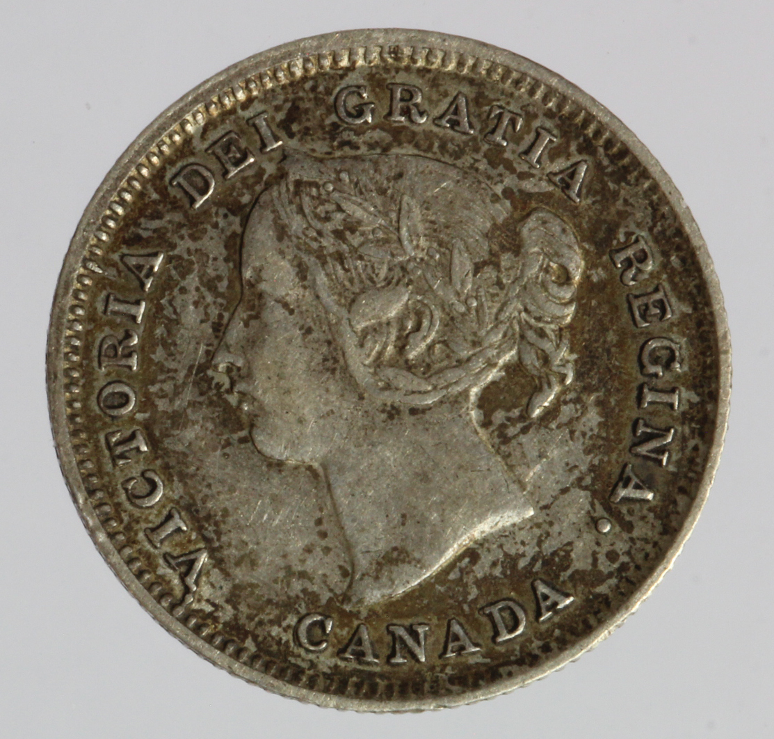 Canada silver 5 Cents 1891 VF