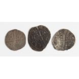 Mediaeval English silver minors x 3 all could probably be identified, average GF [3]