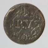Indian Princely State Travancore milled silver Velli Fanam ND(1864), with dots, KM# 24.1, GVF,